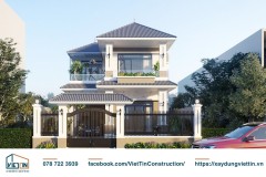 Mẫu Nhà 2 Tầng Mái Ngói Đơn Giản