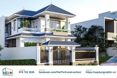 Mẫu Nhà 2 Tầng Mái Ngói Đơn Giản
