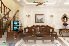 ẤN TƯỢNG VỚI MẪU NHÀ PHỐ 3 TẦNG VỚI MẶT TIỀN KIỂU PHÁP KẾT HỢP VỚI 6M MÁI THÁI  - 25