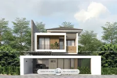 Mặt tiền biệt thự mái nhật