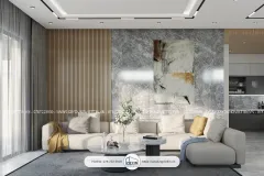 Phòng khách biệt thự mái nhật
