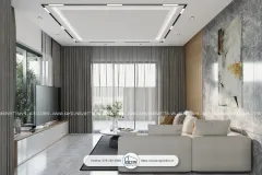 Phòng khách biệt thự mái nhật