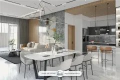 Khu ăn và bếp được thiết kế đẹp