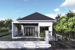 Nhà vườn hiện đại mái Nhật