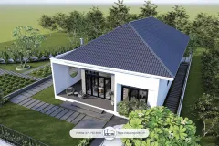 Nhà vườn hiện đại mái Nhật