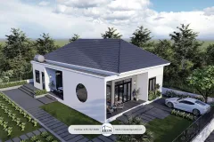 Nhà vườn hiện đại mái Nhật