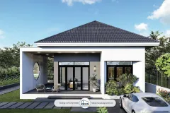 Nhà vườn hiện đại mái Nhật