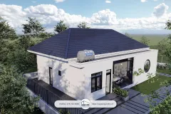 Nhà vườn hiện đại mái Nhật