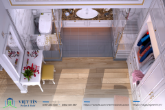 Vẻ đẹp vượt thời gian của thiết kế nhà phố 3 tầng tân cổ điển gam màu trắng sang trọng, tiện nghi - 13