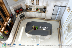 Vẻ đẹp vượt thời gian của thiết kế nhà phố 3 tầng tân cổ điển gam màu trắng sang trọng, tiện nghi - 2