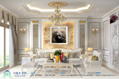 Vẻ đẹp vượt thời gian của thiết kế nhà phố 3 tầng tân cổ điển gam màu trắng sang trọng, tiện nghi - 3