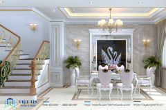 Vẻ đẹp vượt thời gian của thiết kế nhà phố 3 tầng tân cổ điển gam màu trắng sang trọng, tiện nghi - 9