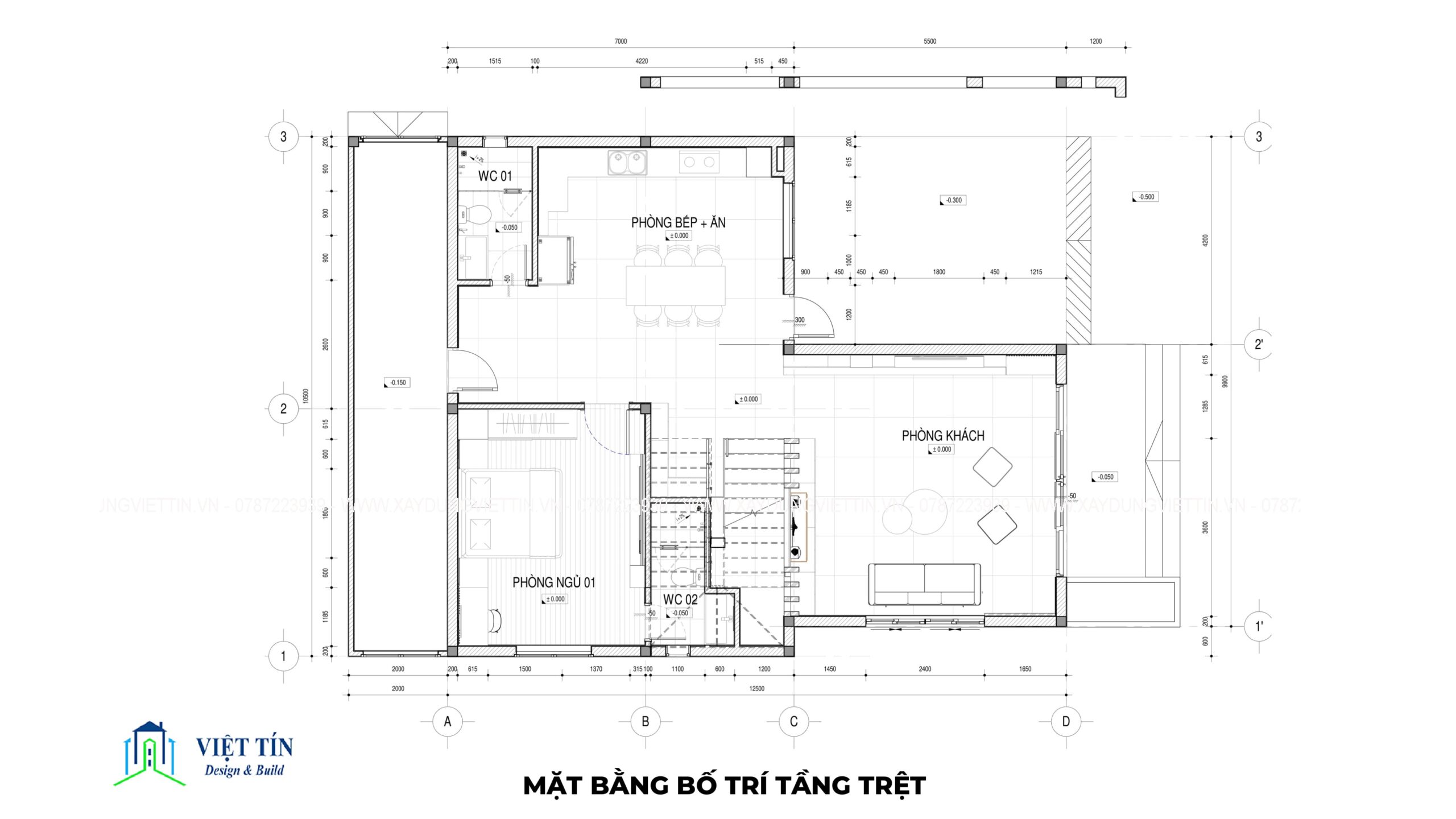Cùng xem biệt thự hiện đại 2 tầng 1 tum 2 mặt tiền tại Vũng Tàu - VIET TIN CONSTRUCTION