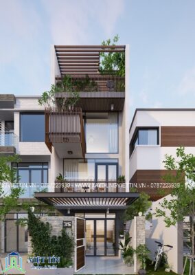 Mẫu nhà phố 3 tầng 1 tum đẹp hút người xem | XÂY DỰNG VIỆT TÍN