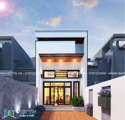 Mẫu nhà phố gác lửng 2 phòng ngủ | XÂY DỰNG VIỆT TÍN