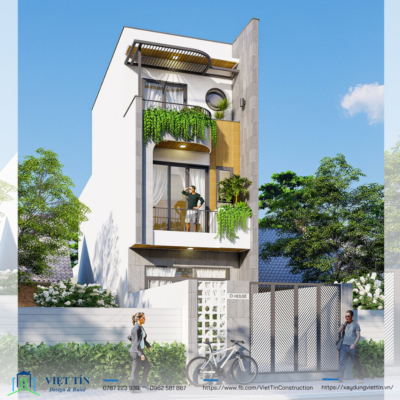 Giải quyết bài toán diện tích hẹp với ngôi nhà phố 3 tầng mặt tiền 4m rộng rãi và thoáng mát - VIET TIN CONSTRUCTION