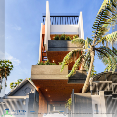 Kiến tạo không gian xanh cho nhà phố 3 tầng kết hợp sân thượng của bạn - VIET TIN CONSTRUCTION