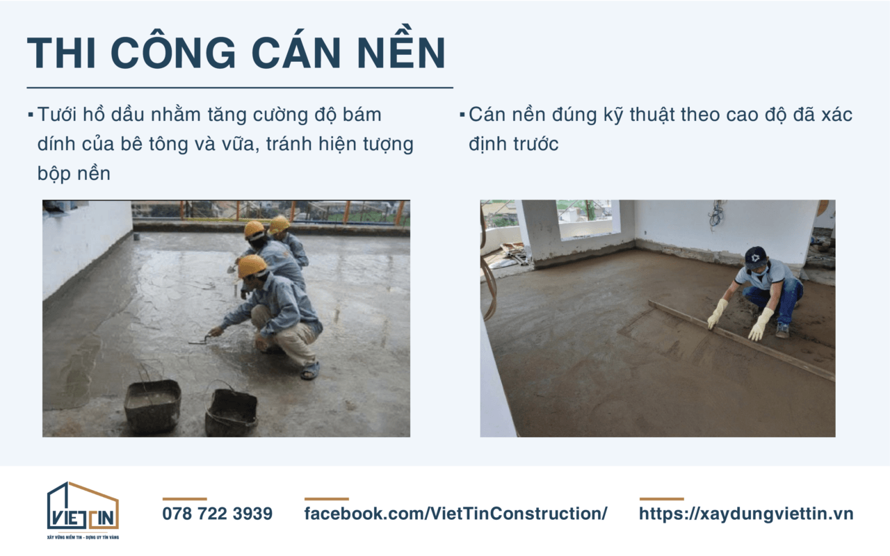 QUY TRÌNH THI CÔNG CÁN NỀN