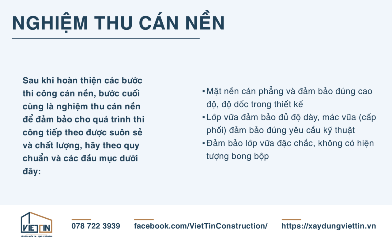 QUY TRÌNH THI CÔNG CÁN NỀN