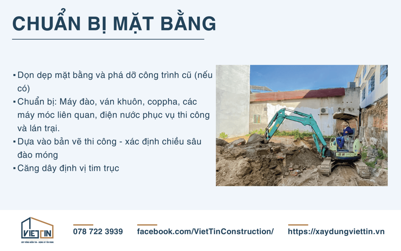 QUY TRÌNH THI CÔNG MÓNG 2 PHƯƠNG