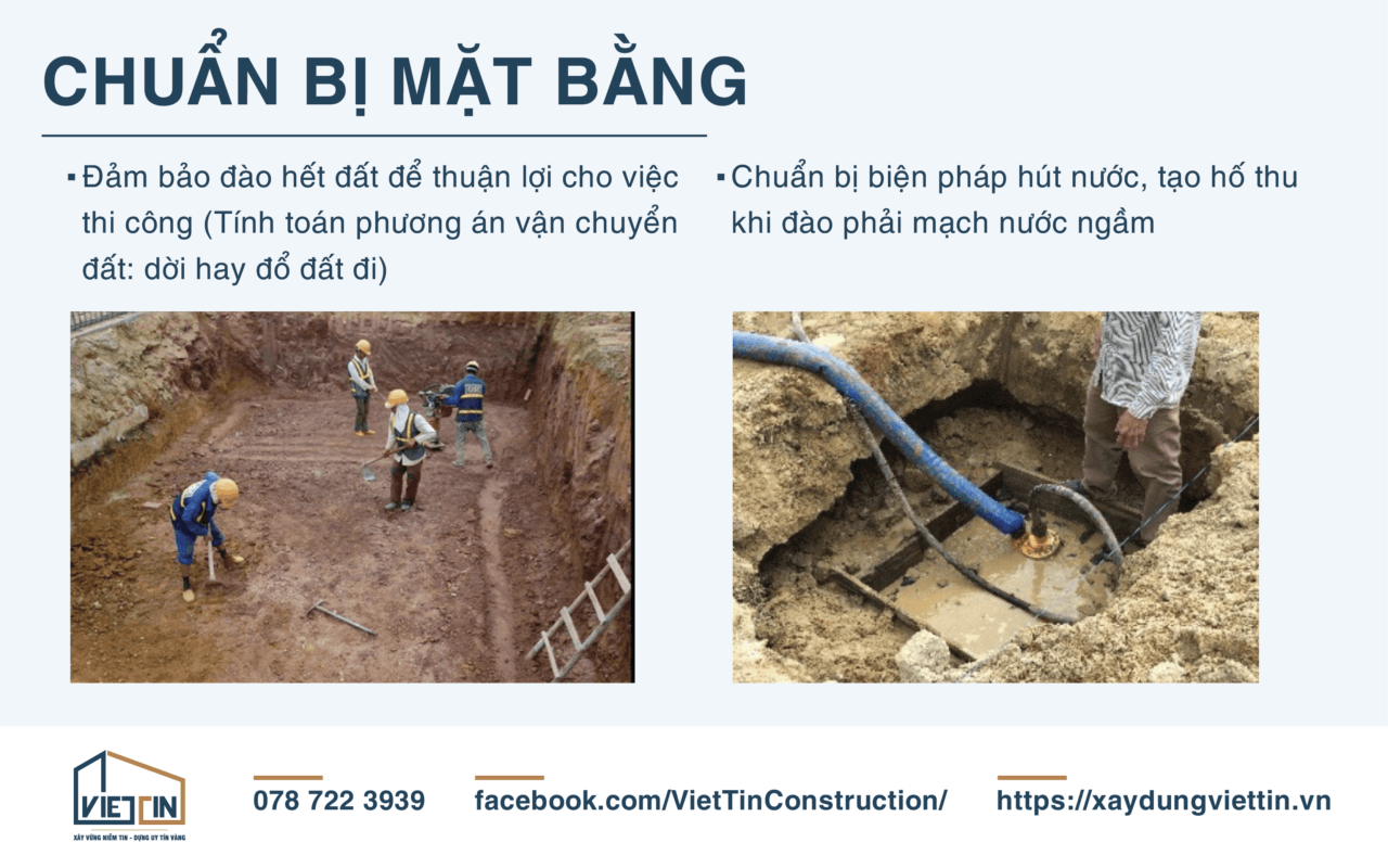 QUY TRÌNH THI CÔNG MÓNG 2 PHƯƠNG