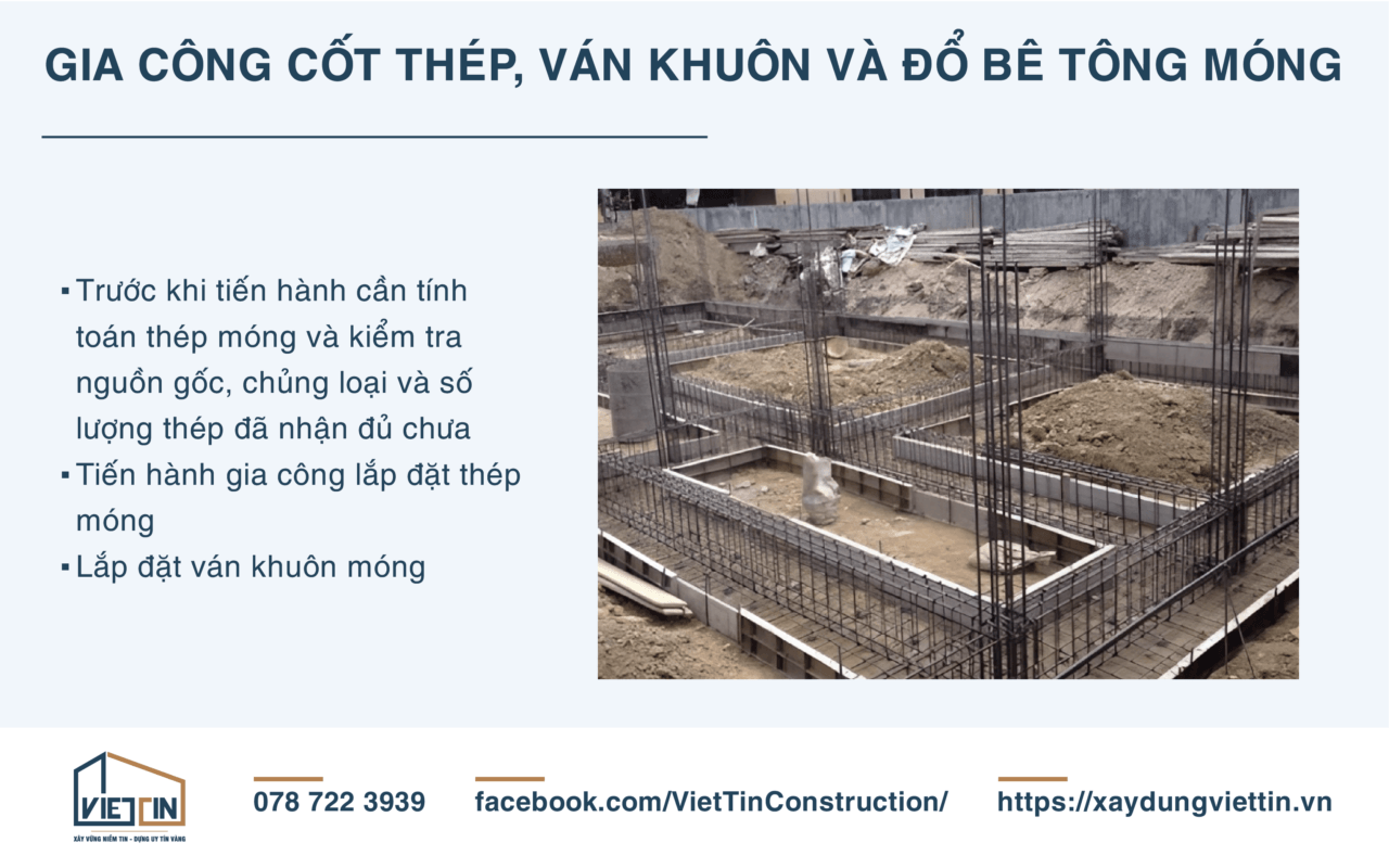 QUY TRÌNH THI CÔNG MÓNG 2 PHƯƠNG