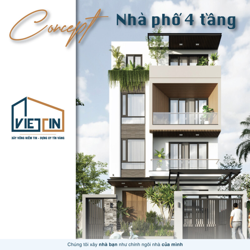 Khám phá những tiện ích của nhà phố 4 tầng có thang máy kín đáo thông minh 1 nhà phố 4 tầng có thang máy