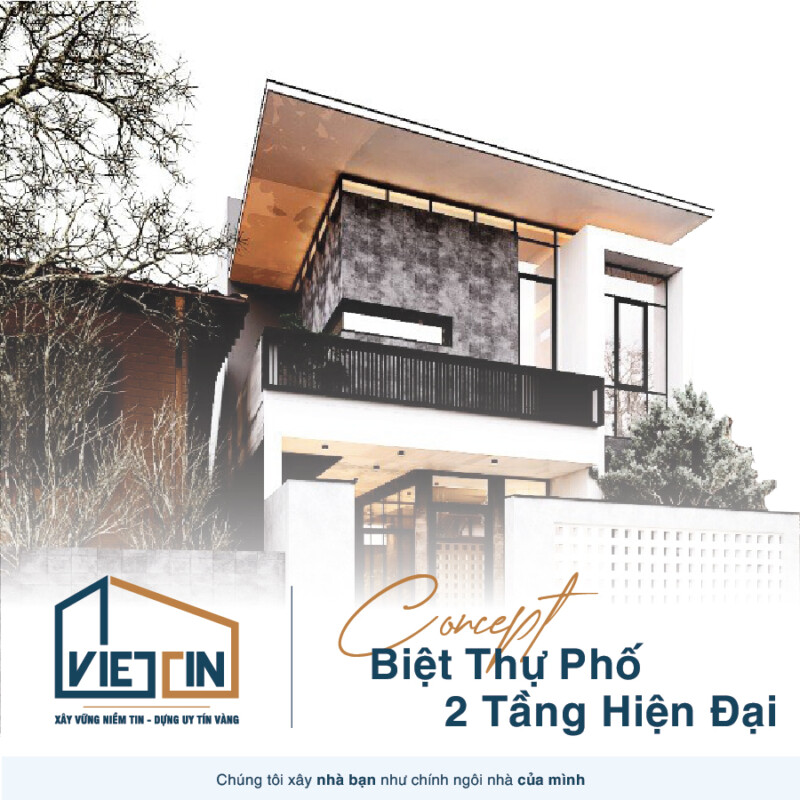 Biệt thự phố 2 tầng hiện đại
