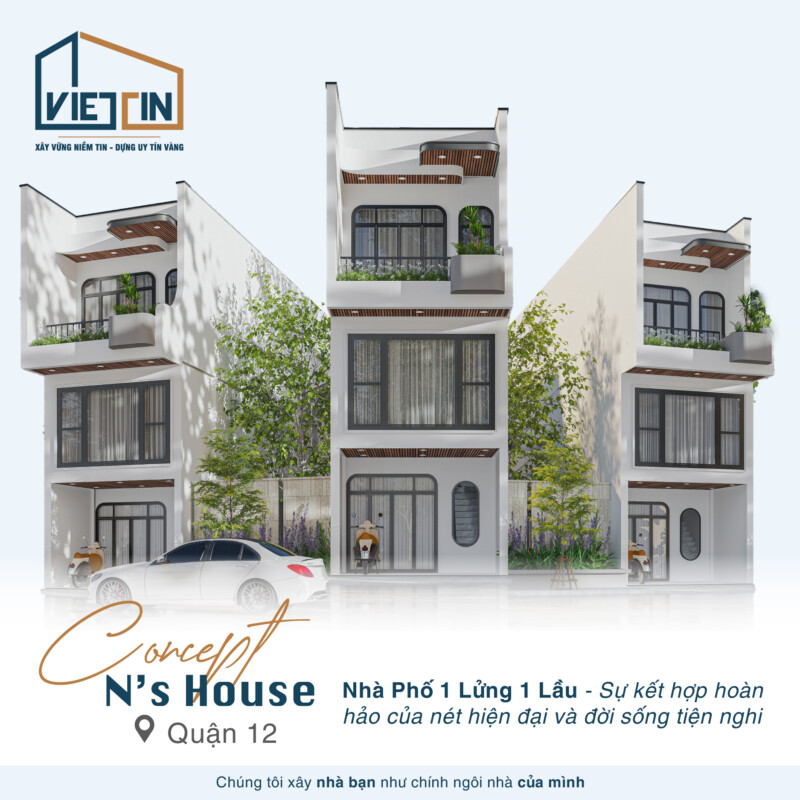 Nhà phố 1 lửng 1 lầu - Quận 12