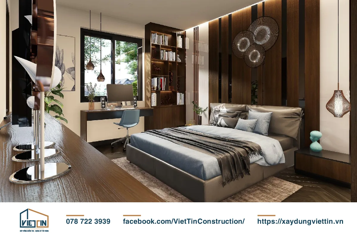 Phòng ngủ nhà phố 2 tầng hiện đại Nhà phố 2 tầng hiện đại-09