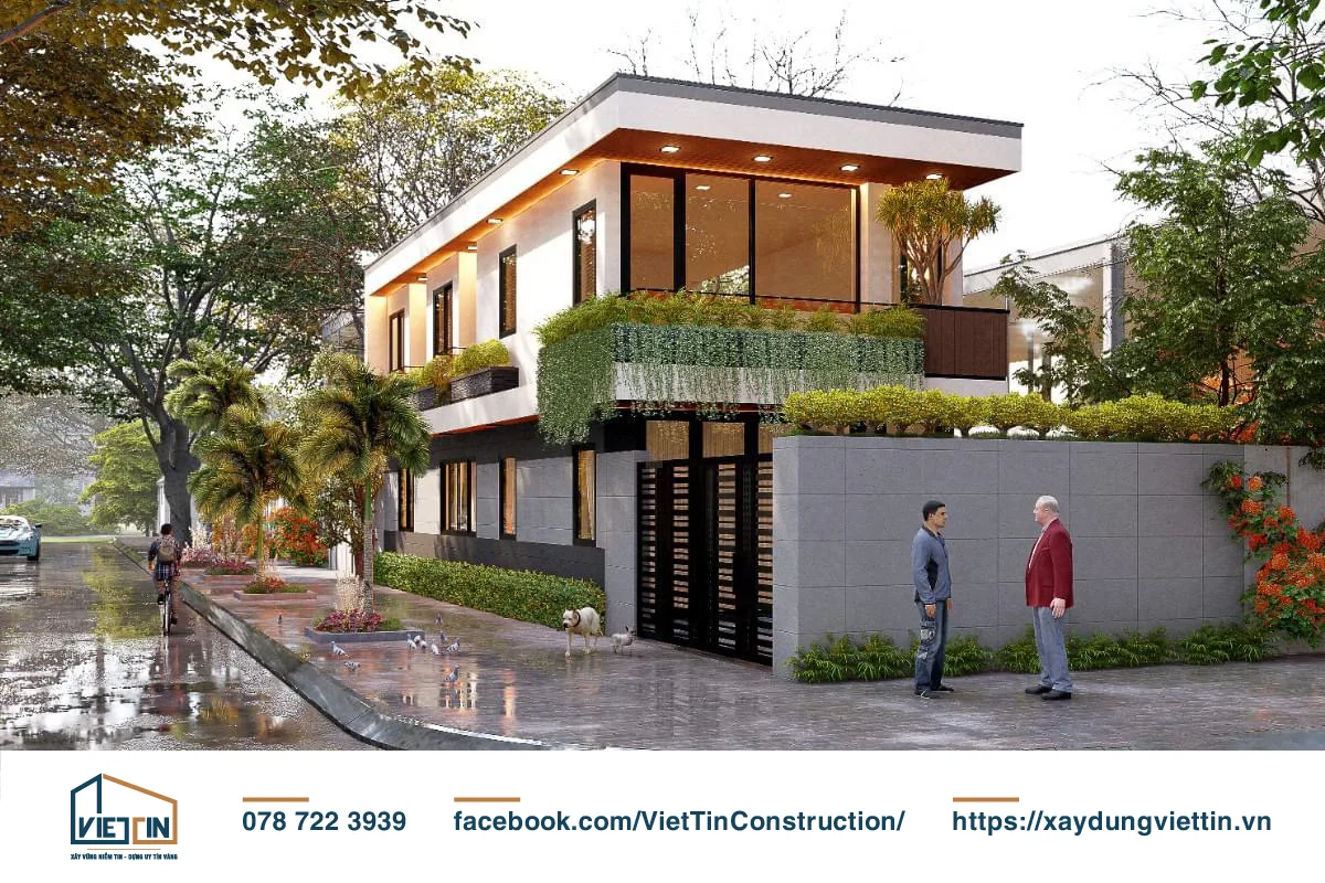 nhà phố 2 tầng hiện đại Thiết kế nhà phố 2 tầng hiện đại