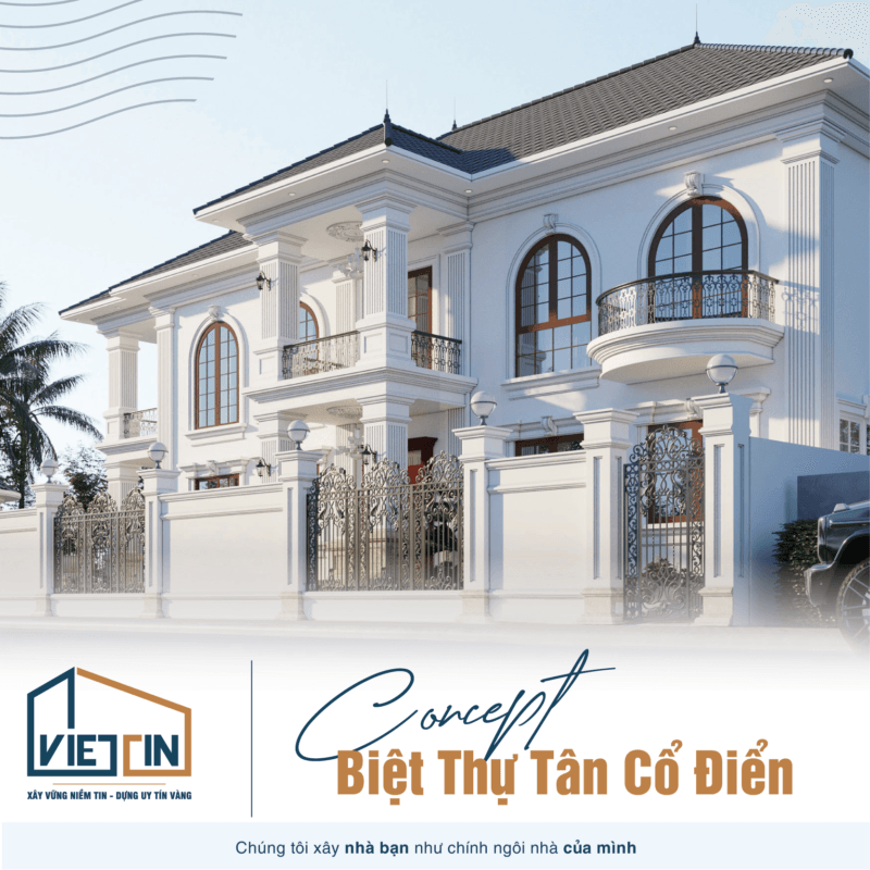 Hòa quyện vẻ đẹp thiên nhiên cùng biệt thự phong cách tân cổ điển 200m2 cho đại gia đình