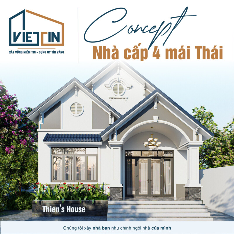 Thiết Kế Nhà Cấp 4 Mái Thái Tại Tây Ninh | Không Gian Sống Hoàn Mỹ 1 Thiết kế nhà cấp 4 mái thái