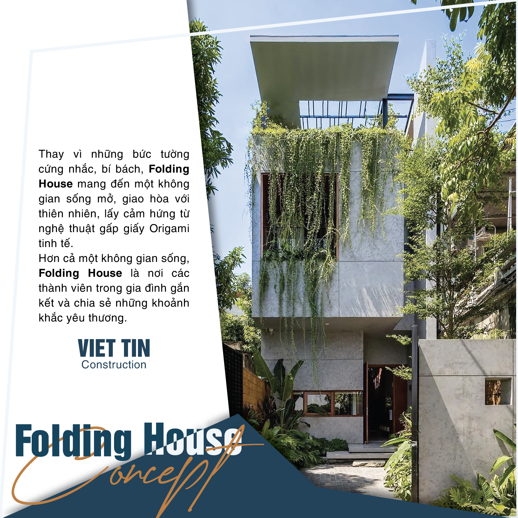 Folding House – Nhà ống xanh mát giữa lòng phố thị