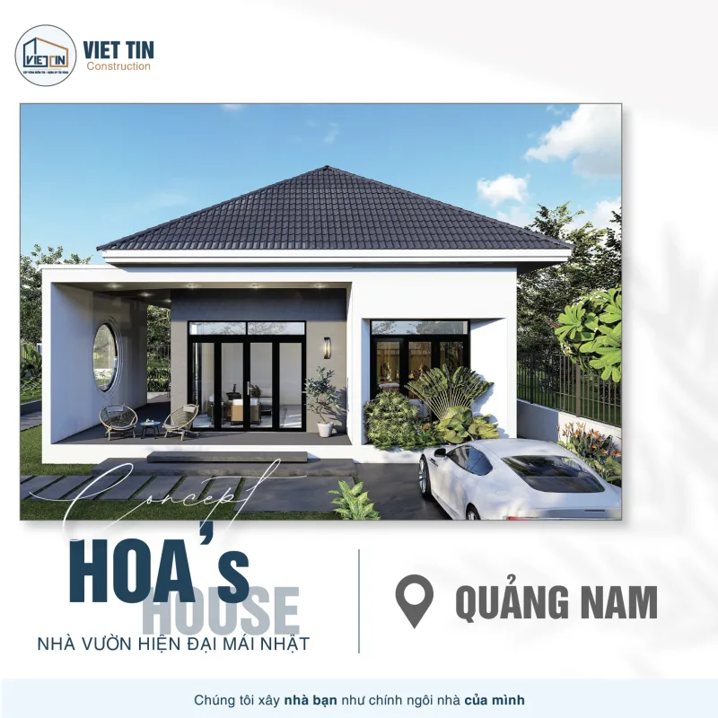 Hoa's House - Nhà vườn hiện đại mái Nhật | Không Gian Sống Ấn Tượng | XÂY DỰNG VIỆT TÍN