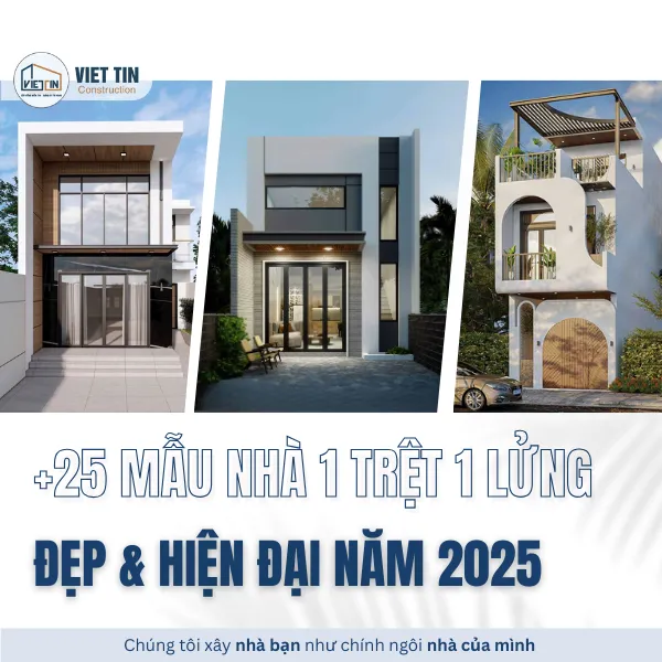 +25 mẫu nhà 1 trệt 1 lửng đẹp, hiện đại năm 2025