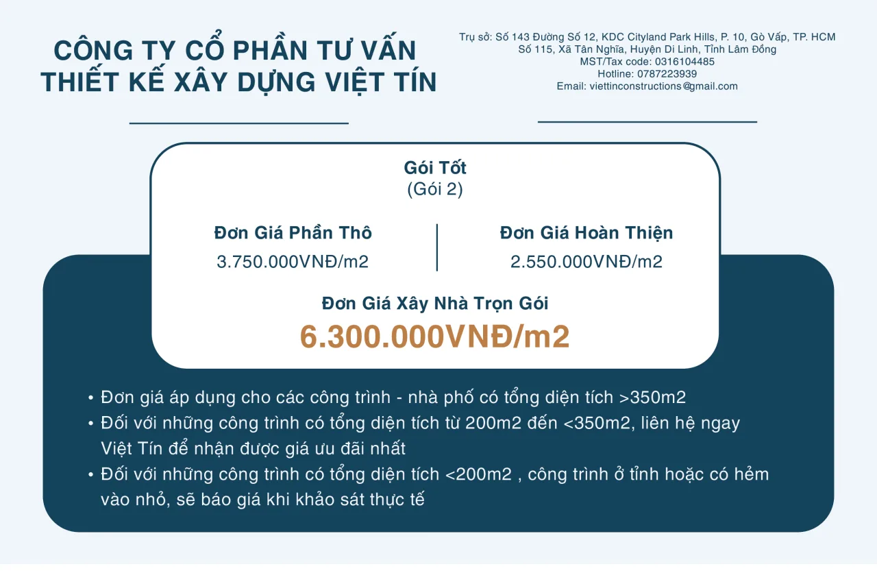 BÁO GIÁ THI CÔNG XÂY NHÀ TRỌN GÓI 2025 | GÓI TỐT