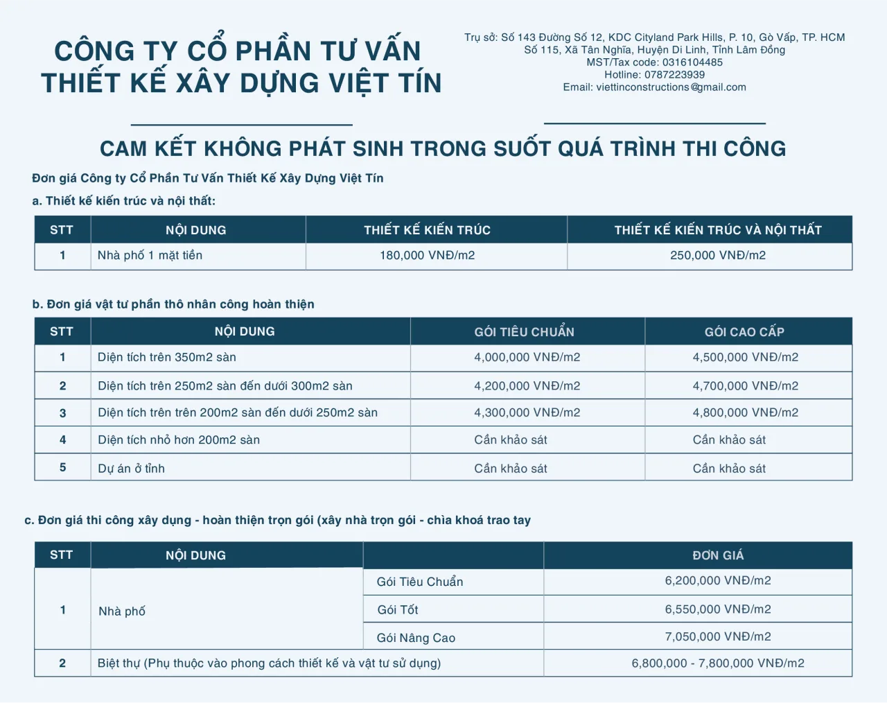 Báo Giá Xây Dựng 2026