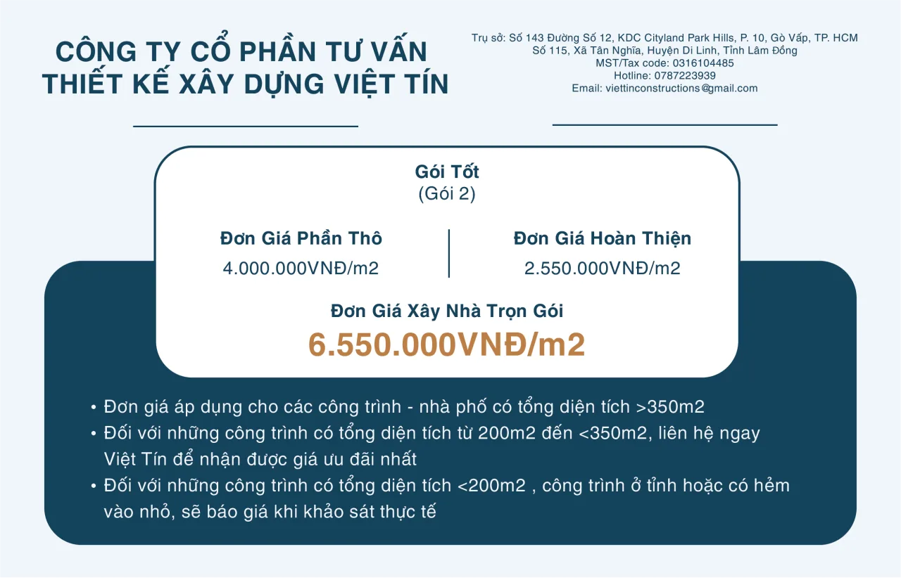 BÁO GIÁ THI CÔNG XÂY NHÀ TRỌN GÓI 2025 | GÓI TỐT